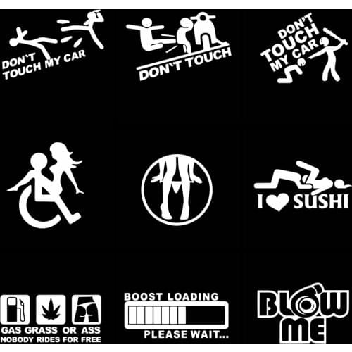 Funny sticker Don't Touch My Car Stickers for Decals On Auto Window Car-Styling decor car decoration Accessories