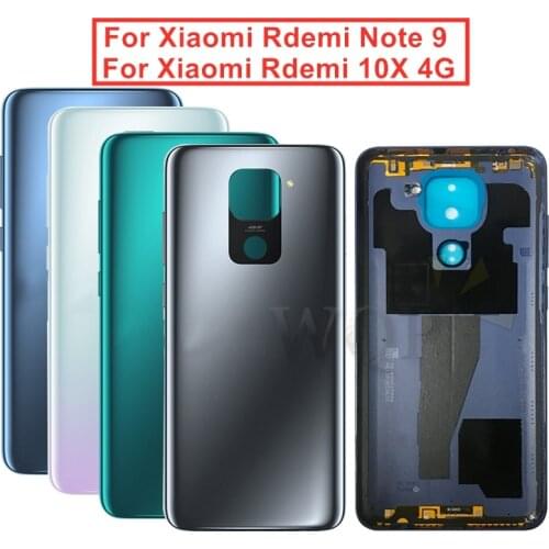 For Xiaomi Redmi note 9 Battery Back Cover Rear Door Housing Side Key Replacement Repair Spare Parts