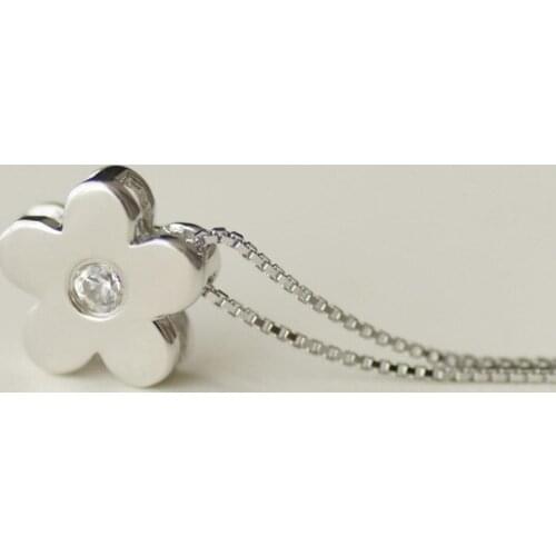 925 Sterling Silver Flower Necklaces & Pendants For Women High Quality Sterling-silver-jewelry