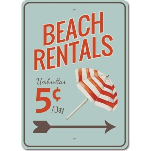 Umbrella Decor, Umbrella Sign, Beach Rentals Sign, Beach House Decor, VRBO Sign, VRBO Decor, Beach Rental Decor, Quality