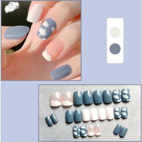 24Pcs/Box Nail Sticker Removable Nail Decor Manicure Cloud Pattern Nail Art Stickers for Beauty
