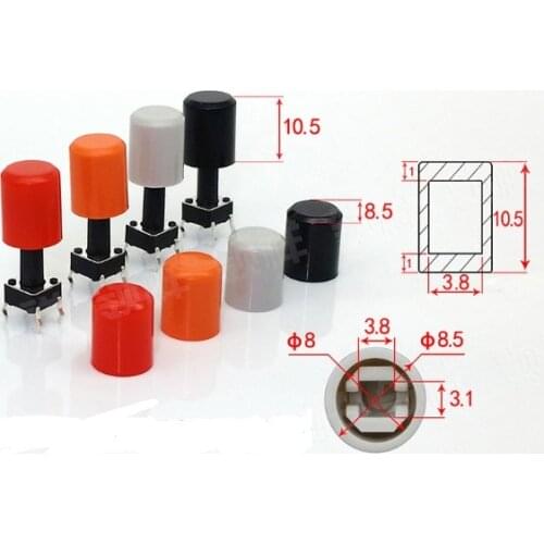 6x6 key cap circular A83 Inside diameter 3.1MM Fitted with 6*6 round head light touch switch Outside 8.5*10.5