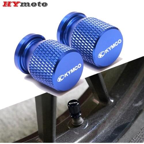 CNC Aluminum Tire Valve Air Port Cover Caps Motorcycle Accessories For KYMCO Xciting 250 300 400 AK550 CT250 CT300 S400 DOWNTOWN