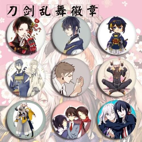 Anime cartoon Touken Ranbu Online Brooch Pin Pins Badge Accessories For Clothes Backpack Decoration