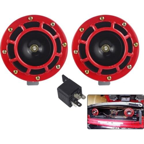 Car Accessories car horn 12v 115DB super loud horn basin-shaped high and low voltage whistle electric blast horn kit 2pcs