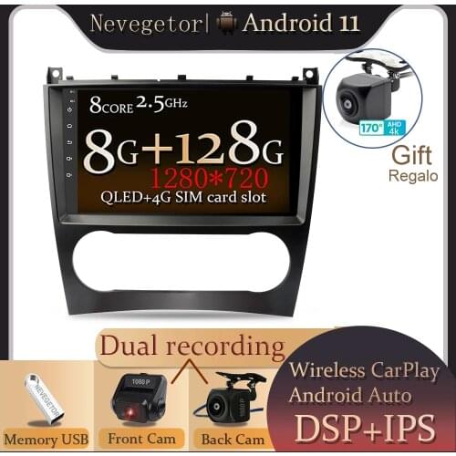 Android 10 Car Stereo Radio Multimedia Player for Mercedes/Benz/W209/W203/M/ML/W163/Viano/W639/Vito GPS Navigation IPS