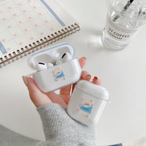 Earphone Case For AirPods Case Cartoon Bear Silicone Cover for Air pods 2 3 pro Cute Earbuds Bag for Earpods Cases Accessoires