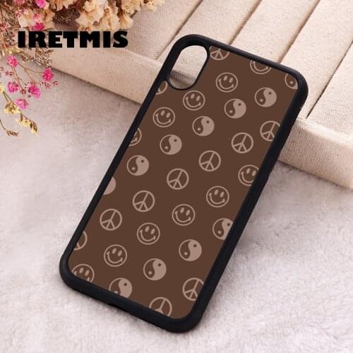 Iretmis 5 5S SE 2020 Phone Cover Case for iPhone 6 6S 7 8 Plus X Xs XR 11 12 Mini Pro Max Rubber Silicone Brown Inner Peace