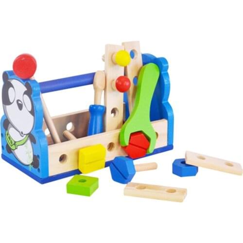 Wooden Tool Playset Wooden Repair Pretend Game Classic Wooden Tool Toy Baby Preschool Early Learning Education Games