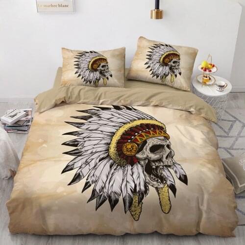 Classic Duvet Cover Set Bedding Sets Quilt Covers Sets Comforter Case Full Twin Single Double Size 3D Skull Home Textile