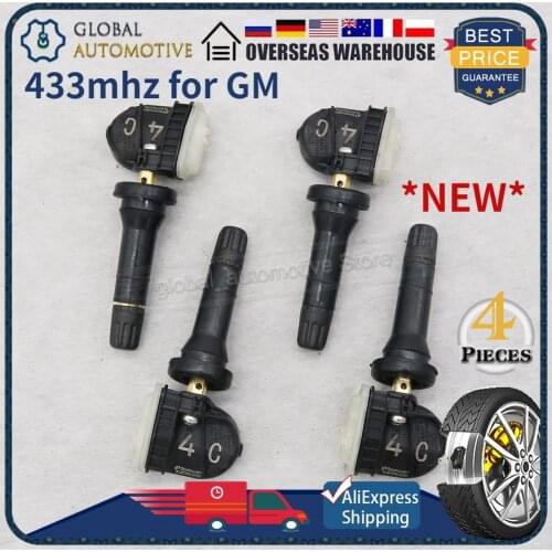 NEW 4Pcs 13516165 433mhz for GM Tire Pressure Monitoring System For Cadillac CT6 XT5 SRX Chevrolet Malibu 13598773 TPMS Sensor