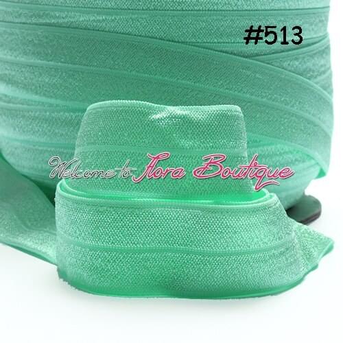 Solid 1 inch wide fold over elastic 100 yards per lot, #513 pastel hair ribbon elastic