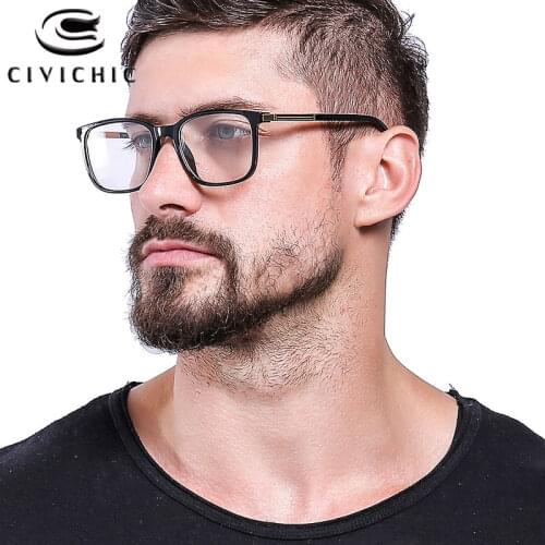 Chic Men TR90 Business Casual Glasses Frame Clear Lunettes De Vue Retro Rectangle Eyewear Myopia Optical Eyeglasses Frame COG56