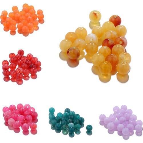 Wholesale High Quality Acrylic Clouds Beads Effect Round BEADS Spacer Loose Beads Craft DIY Jewelry & Clothing Making Findings