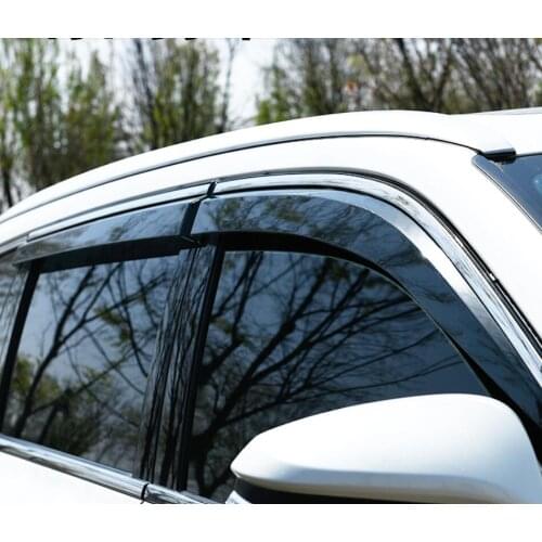 4pcs Plastic Exterior Visor Vent Shades Window Sun Rain Guard Deflector For Audi A3 Sedan 2014-2020 YJD