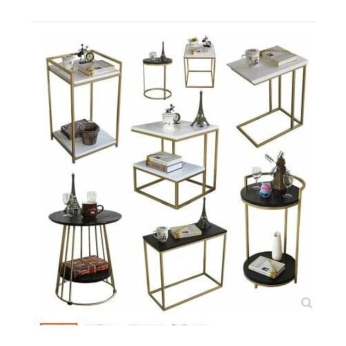 Sofa corner a few Locke creative furniture fashion side table modern minimalist wrought iron small round coffee table