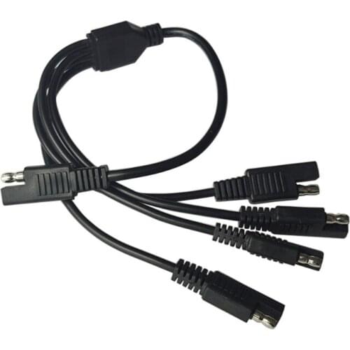 SAE one turn four SAE Head Wires JKM-SAE-028 Solar-packed Charging Cables SAE 5 Way Extension Cable Y Splitter