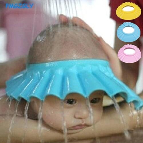 Children Shampoo Soft Baby Bath Shower Cap Shampooing For Kids Head To Baby Shower Hat Child Bathing Cap Bath Visor Adjustable