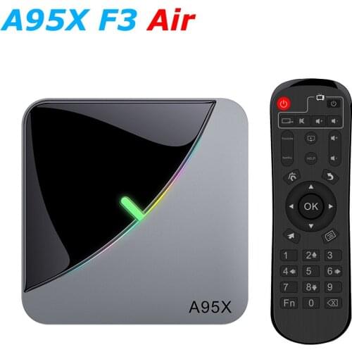 Smart TV Box Android 9.0 A95X F3 Slim Amlogic S905X3 4GB 32GB 64GB 8K HD 2.4/5.0G WiFi Google Media Player Android TV Box