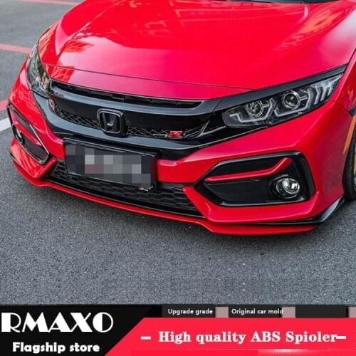 For Honda Civic Hatchback XHK Body kit spoiler 2020-2021 Civic 3DK Rear lip rear spoiler front Bumper Diffuser Bumpers Protector