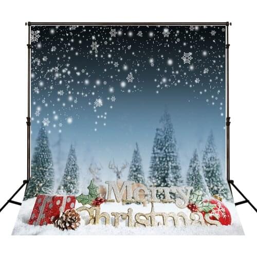 VinylBDS Christmas Background Night New Year Photography Studio Backdrop Washable Backgrounds Tree Box Photography Photo Studio