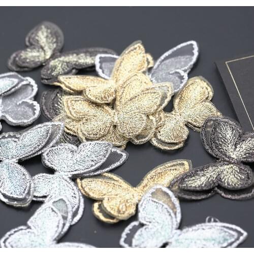 Embroidery Lace Patch Butterfly Patchwork Sew Cloth Stickers on Clothes DIY Handmade Applique for Clothing Decorative Badge