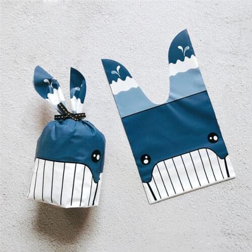 10pcs Cute Rabbit Ear Cookie Gift Bag For Candy Biscuits Snack Baking Package Wedding Favors Easter Decoration Gifts Packaging