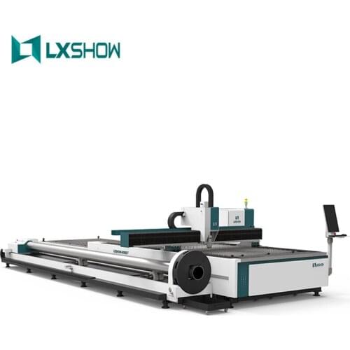 500W 1000w Raycus automatic rotary 6m metal steel square tube hole drilling fiber laser round pipe cutting machine 1530