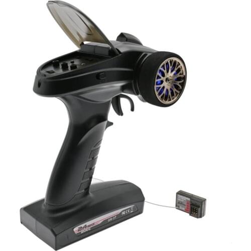 2.4Ghz 3 Channels Remote Control Radio Transmitter System with RX-G3 Receiver Fail-Safe Anti-Jamming for RC Car /Boat /Tank
