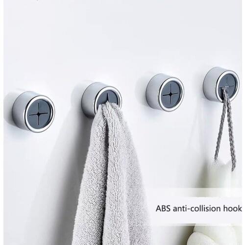 3pcs Self Adhesive Towel Holder Wall Mount Wash Cloth Hook Holder Bathroom Storage Rack towel hanger holder Bathroom rack Youpin