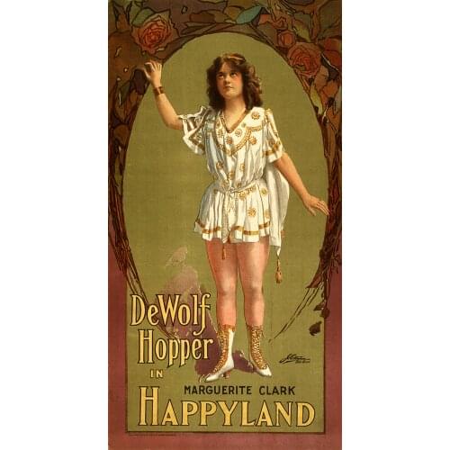 400X300MM De-Wolf-Hopper-in-Happyland-Marguerite-Clark-1905 jumbo fridge magnet SFM-0276