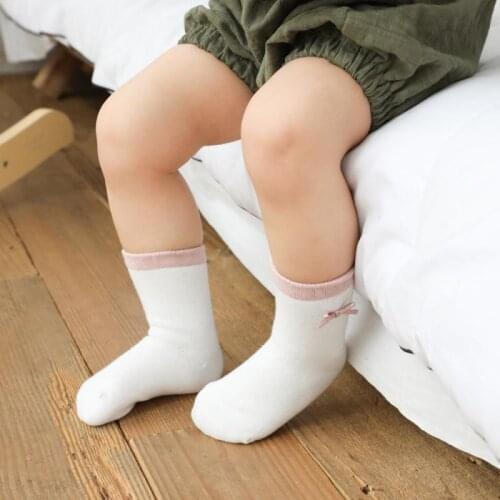 5 Pairs Baby Girl Boy Socks Lace Ruffle Bow Newborn Bebe Cheap Stuff Floor Anti Slip Sox Kids Infantil Clothes Accessories 0-8 Y