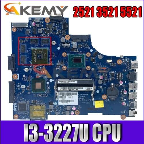 Akemy I3-3227U For DELL Inspiron 2521 3521 5521 Motherboard VAW00 LA-9104P CN-00P6TK 0P6TK Mainboard 100%Tested