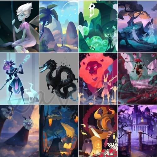 Xaviera New Diy 5D Diamond Painting Full Square Drill Cartoon Skull Demon Devil Beast Diamond Embroidery Mosaic Rhinestone Craft