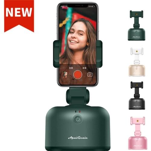 APAI GENIE Smart Tracking Selfie Stick 360°Rotation Auto Face Object Tracking Phone Camera Tripod Holder for Photo Vlog Live