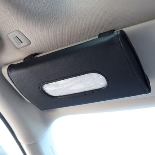1 Pcs Car Tissue Box Towel Sets Auto Sun Visor Tissue Boxes Holder Auto Interior Storage Decoration Universal Car Accessories