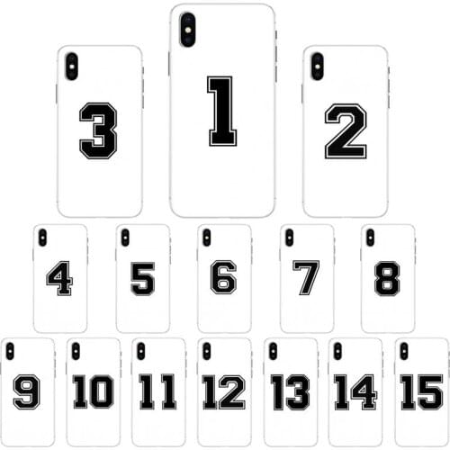 YNDFCNB White Custom Football Lucky number Phone Case Hull for iphone 11 Pro Max X XS MAX 6 6s 7 8 Plus 5 5S 5SE XR SE2020