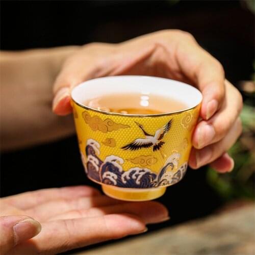 Ceramic Retro Handmade Master Tea Cup Office Household Porcelain Teacup Creative Large Phnom Penh Kung Fu Water Mug Drinkware