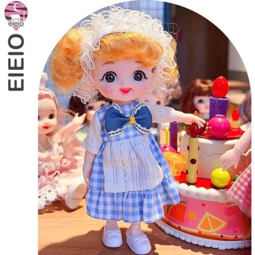 EIEIO BjD 16CM Doll 13 Movable Joints Casual Fashion Princess Clothes Suit Accessories Decoration Multicolor Hair Girl Gift Toy
