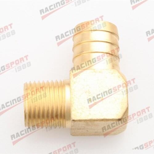 1" Male 90 Elbow Brass Hose Barbs Barb to 1/2" NPT Pipe Male Thread