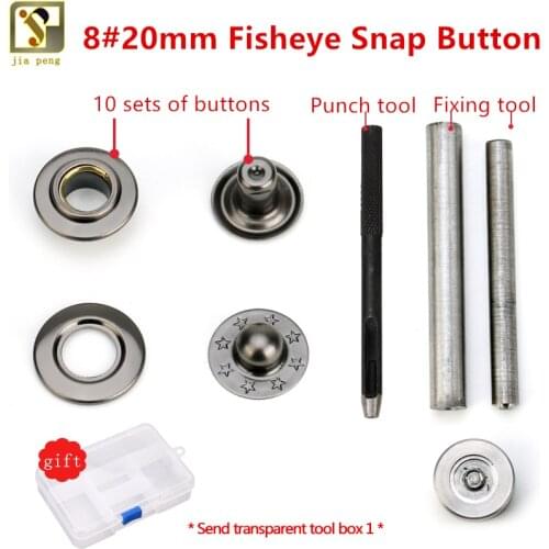 Metal Press Studs Sewing Button Snap Fasteners Sewing Leather Craft Clothes Bags With Fixing Press Studs Clothing Sewing Tool