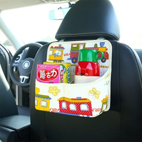 Cartoon washable car ipad seat back hanging bag seat bracket storage bag child rear seat storage box storage bag