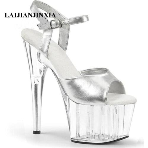 LAIJIANJINXIA New Woman Summer Platform Stiletto Sandals Cos Player Pole Dance Shoes Model Gladiator Shoes Nightclub High Heels