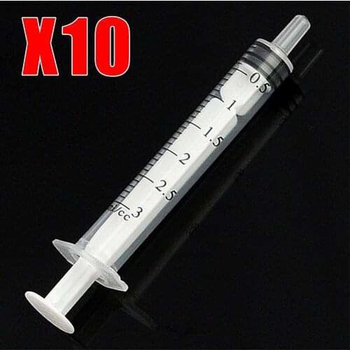 3mL Disposable Sampler Plastic Syringe 10pcs Cubs Measuring Nutrient Hydroponic Reusable Large Hydroponics Nutrient Measuring
