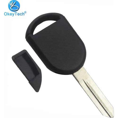 OkeyTech for Ford Transponder Key Shell Replacement Fob Uncut Blank Blade Auto Car Key Cover Case (Can Install Chip) for Ford