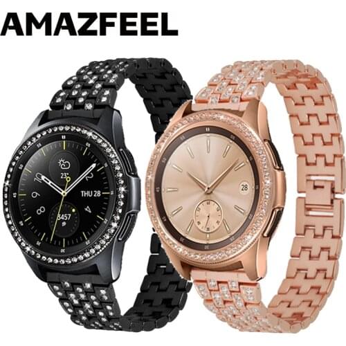 Rose gold Strap For Samsung Galaxy Watch 42mm for Samsung Galaxy watch active/ active2 40mm Stainless Steel Metal Watch Band