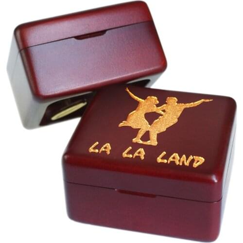 Sinzyo Handmade Wooden La la land Music Box Birthday Gift For Christmas/Birthday/Valentines day gift Wine red