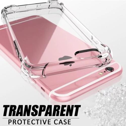 Luxury Transparent Shockproof Silicone Case For iPhone 11 12 Pro X XR Xs Max 8 7 6 6s Plus 5 5s SE 2020 Back Cover Phone Case