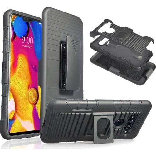 Heavy Duty Magnetic Ring Kickstand Armor Case For LG V40 Thinq Shockproof Belt Clip Swivel Holster Cover For LG V40 / V40 ThinQ