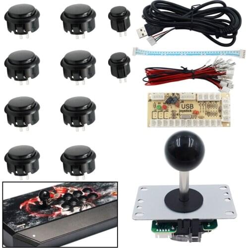 SJJX Zero Delay Retropie Raspberry Pi USB Encoder Arcade DIY Kit Joystick Push Button Arcade Controller Arcade MAME